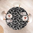 thumbnail image 4 of Ambesonne Stone Print Fitted Round Tablecloth, Boulder Coastal Pattern, 56"- 60" Diameter, Dark Grey and Dimgray, 4 of 5