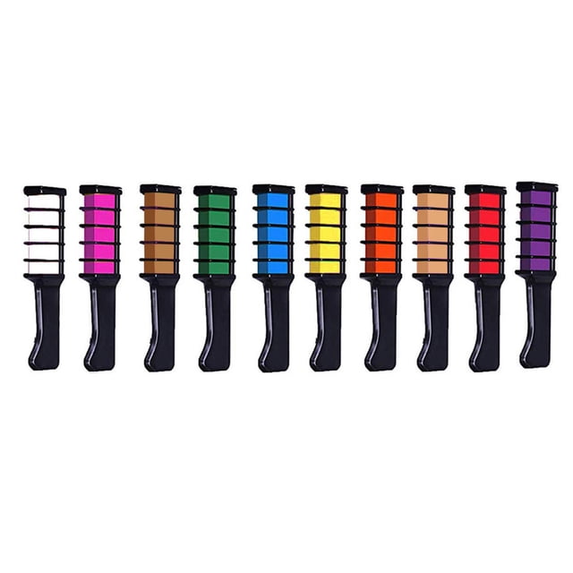 Peine de teñido desechable de 10 colores para uso en casa o salón, ideal para regalos de Navidad, cumpleaños o cosplay. ¡Cambia tu look en minutos!