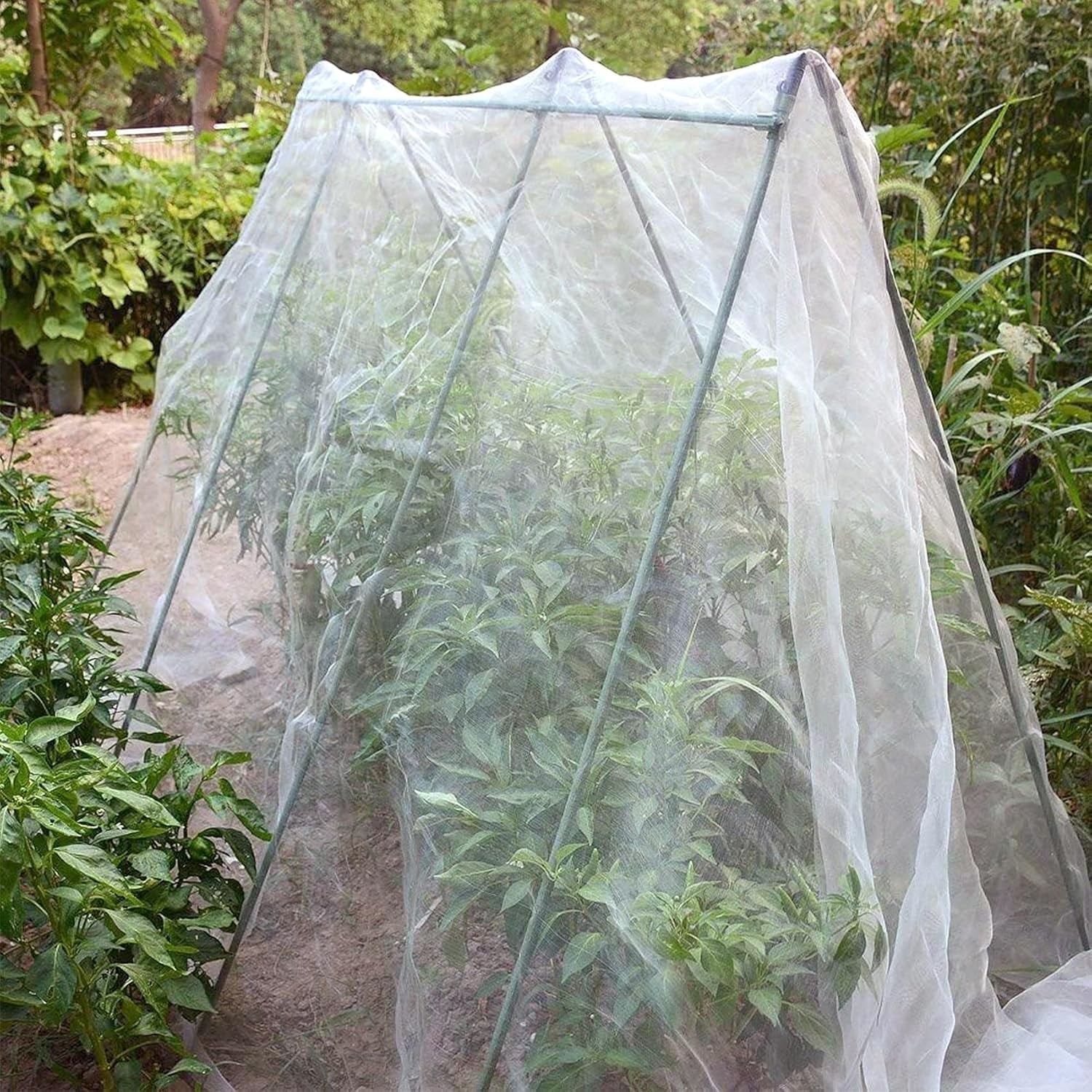 39 x 10 Ft Breathable Garden Mesh Netting, Multipurpose Insect and Bird Barrier Net, Outdoor Mosquito Protection Cover for Patio, Vegetables, Fruits and Garden Plants