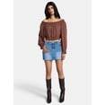 thumbnail image 2 of Madden NYC Women's Peasant Top with Long Sleeves, Sizes XXS-XXL, 2 of 5