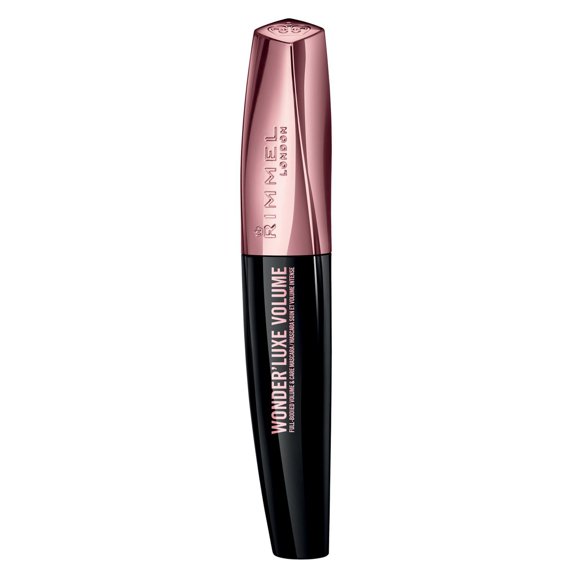 Rimmel Wonder'Luxe Volume Mascara, Defines & Infused with 4 Caring Oils: Argan, Maracuja, Marula & Camellia, Long Lasting, 100% Cruelty-Free, Black