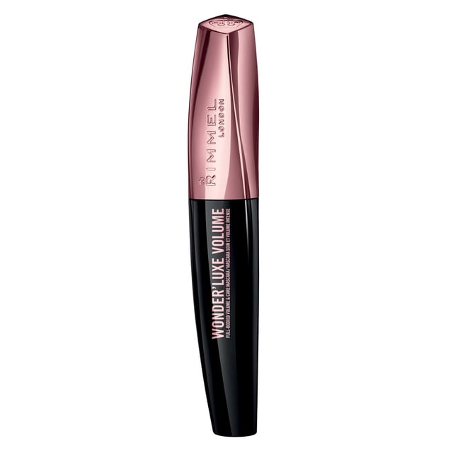 Rimmel Wonder'Luxe Volume Mascara, Defines & Infused with 4 Caring Oils: Argan, Maracuja, Marula & Camellia, Long Lasting, 100% Cruelty-Free, Black