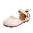 thumbnail image 3 of Wangkekeji Spring And Summer Girls' Children's Baby Lace Edge Adjustable Soft Soled Shoes Sandals Girls Summer Shoes Size 1, 3 of 6