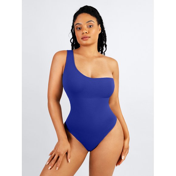 Gaines Réductrices et Gainantes pour Femmes Sans Coutures à une Épaule Sans Manches String Aguichant faja Gaine Corporelle Amincissante Liants Corset pour Femmes