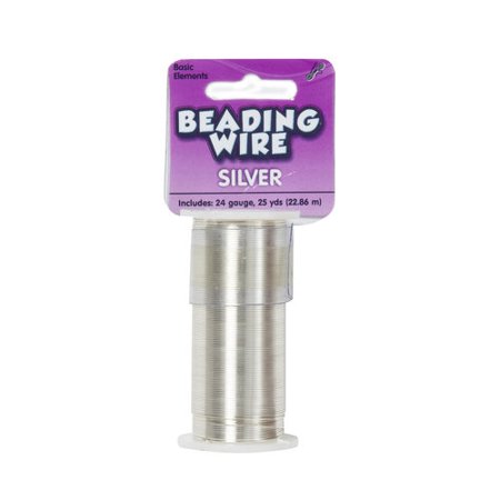 Kids Craft Beading Wire, 24-Gauge, Silver