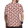 thumbnail image 3 of T Shirt For Men Gym T-Shirt For Men Watercolor Fruit Print Fashion Pretty Red Cherry Summer Tee Shir, 3 of 7