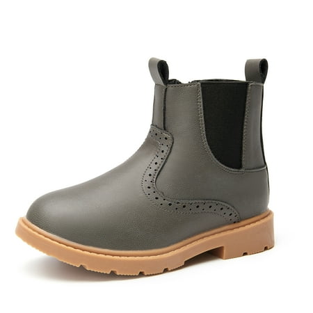 

DADAWEN Boy s Shoes Gray Ankle Boots 13.5 Little Kid