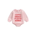 thumbnail image 1 of Sunloudy Barboteuse Décontractée pour Bébés Filles Saint-Valentin, Manches Longues Col Rond Imprimé Lettre Cœur une Pièce, 1 of 8