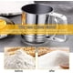 thumbnail image 5 of Tamiz de harina digno de regalo, acero inoxidable de grado alimenticio, fácil de usar y limpiar, ideal para hornear pasteles, tartas, magdalenas y postres, completo con acción de tamizado eficiente y, 5 of 5