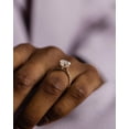 thumbnail image 4 of solitaire jewels 3CT Pear Moissanit Hidden Halo Engagement Ring For Women, 18K Rose Gold, 4 of 5
