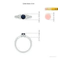 thumbnail image 5 of ANGARA Natural Solitaire Round Sapphire Celtic Knot Ring in 14K White Gold for Women (Size-5mm) | September Birthstone, Birthday, Anniversary, Jewelry Gift for Women | Natural Blue Sapphire Ring, 5 of 9