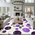thumbnail image 3 of Rectangle Area Rugs 6 x 9 Ft, Purple Polka Dots Non-Slip Residential Carpet, Modern Abstract Art Indoor Crawling Mats Runner Rugs for Living Room/Dining Room/Bedroom, 3 of 8