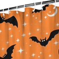 thumbnail image 3 of Halloween Bats with Moons and Stars Shower Curtain 84"x72" ,Bathroom Decorative Shower Curtains Set with 12 Hooks,Modern Waterproof Washable Shower Curtain, 3 of 6
