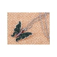 thumbnail image 2 of Cute Green Fashion Pink Red Eye Crystal Rhinestone Butterfly Pendant Necklace, 2 of 5