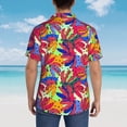thumbnail image 4 of Sikiie Colorful Bananas Print Men's Hawaiian Shirt, Summer Beach Button Pocket Short Sleeve T-Shirt,3X-Large, 4 of 7