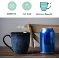 thumbnail image 2 of Coffee Mug Set, 12 Ounce, Set of 4, Ceramic Mug for Men, Women, Unique Glazed Mugs with Handle for Coffee, Tea, Milk, Cocoa, Cereal(blue), 2 of 7