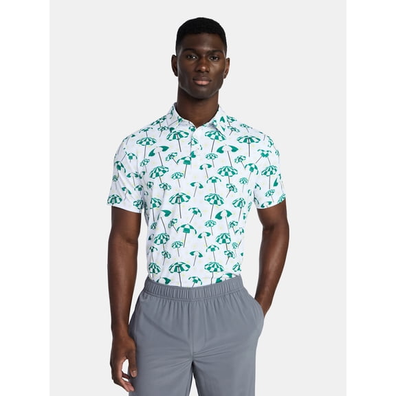 Birdie Bound Men's and Big and Tall Men's Novelty Print Polo Shirt, Sizes XS-4XLT