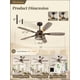 thumbnail image 5 of Ventilador de Techo Fanbulous de 52" Acabado Bronce Aceitoso con Luz y Control Remoto de 6 Velocidades, 5 of 7