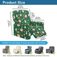 thumbnail image 6 of SCRAWLGOD Christmas Recliner Chair Covers with Pocket Single Reclining Slipcover 4-Pieces Lazyboy Recliner Armchair Cover with Elastic Bottom for Pets, Santa Claus Snowman Snowflake Green, 6 of 7
