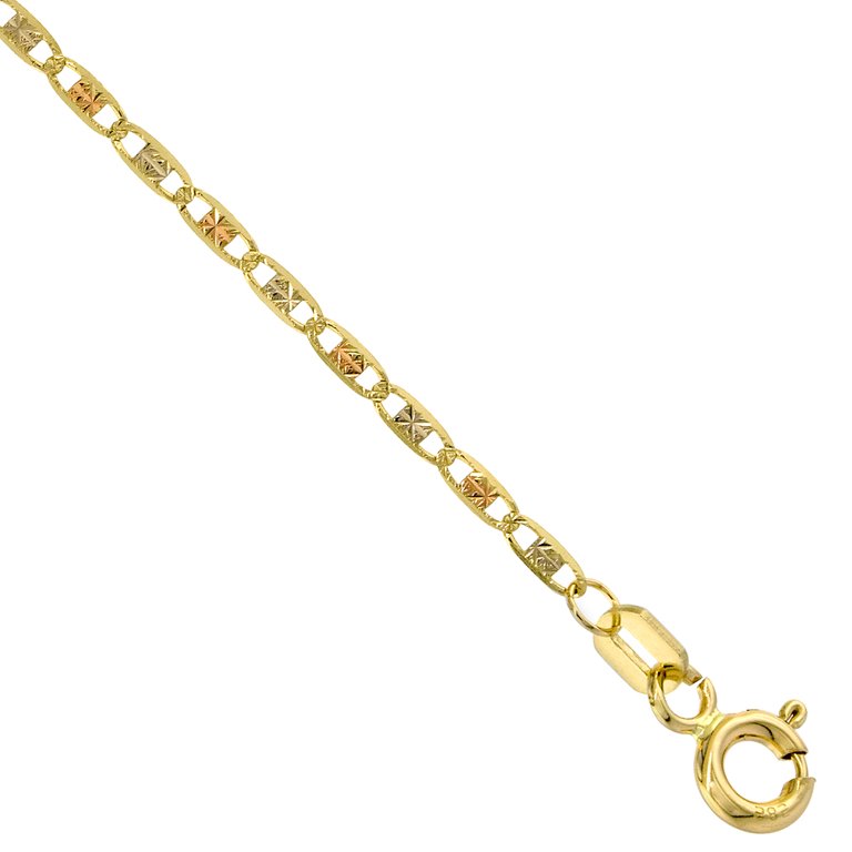 14K Gold Sparkle Diamond Cut Chain 14K Gold / 18 Inches