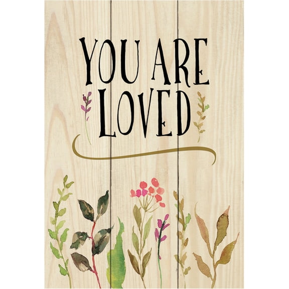 P. Graham Dunn You are Loved Natural 4.5 x 6.5 Solid Wood Mini Tabletop Sign