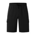 thumbnail image 5 of HCNTES Men's Casual Classic Drawstring Summer Beach Shorts with Pockets(Black,3XL), 5 of 5