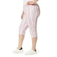 thumbnail image 3 of Gloria Vanderbilt Women's Plus Size Amanda Capri Pants with Rivets, 3 of 3