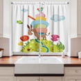 thumbnail image 2 of Ambesonne Donkey Kitchen Curtains, Donkey with Baggages Art, 55"x39", Multicolor, 2 of 3