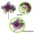 thumbnail image 6 of Mainstays 8in Indoor Artificial Floral Pick, Camellia Flower, Purple Color, Butterfly Decoration., 6 of 8