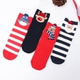 thumbnail image 2 of siminsem Christmas Socks 4 Pairs for Men Women Novelty Cotton Crew Colorful Tree Snowman Snowflake Pattern Funny Xmas Dress Socks Stocking Stuffers Party Gifts Unisex, A,One Size, 2 of 6