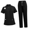thumbnail image 2 of Conjunto De Camiseta Y Pantalones De Enfermería Para Salón De Belleza, SPA, Cosmetología, Peluquero De Mascotas, 2 of 8