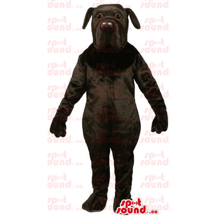 Cute All Black Dog Pet Plush SPOTSOUND Mascot With Round Nose - Dog mascots