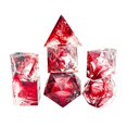 thumbnail image 2 of 7x Resina Polyedral Dados Cristal RPG de sangre Ángulo de sangre Dados Conjuntos Seda flotante roja para RPG RPG Dados Accesorios Números Yotijar Dados poliédricos, 2 of 5