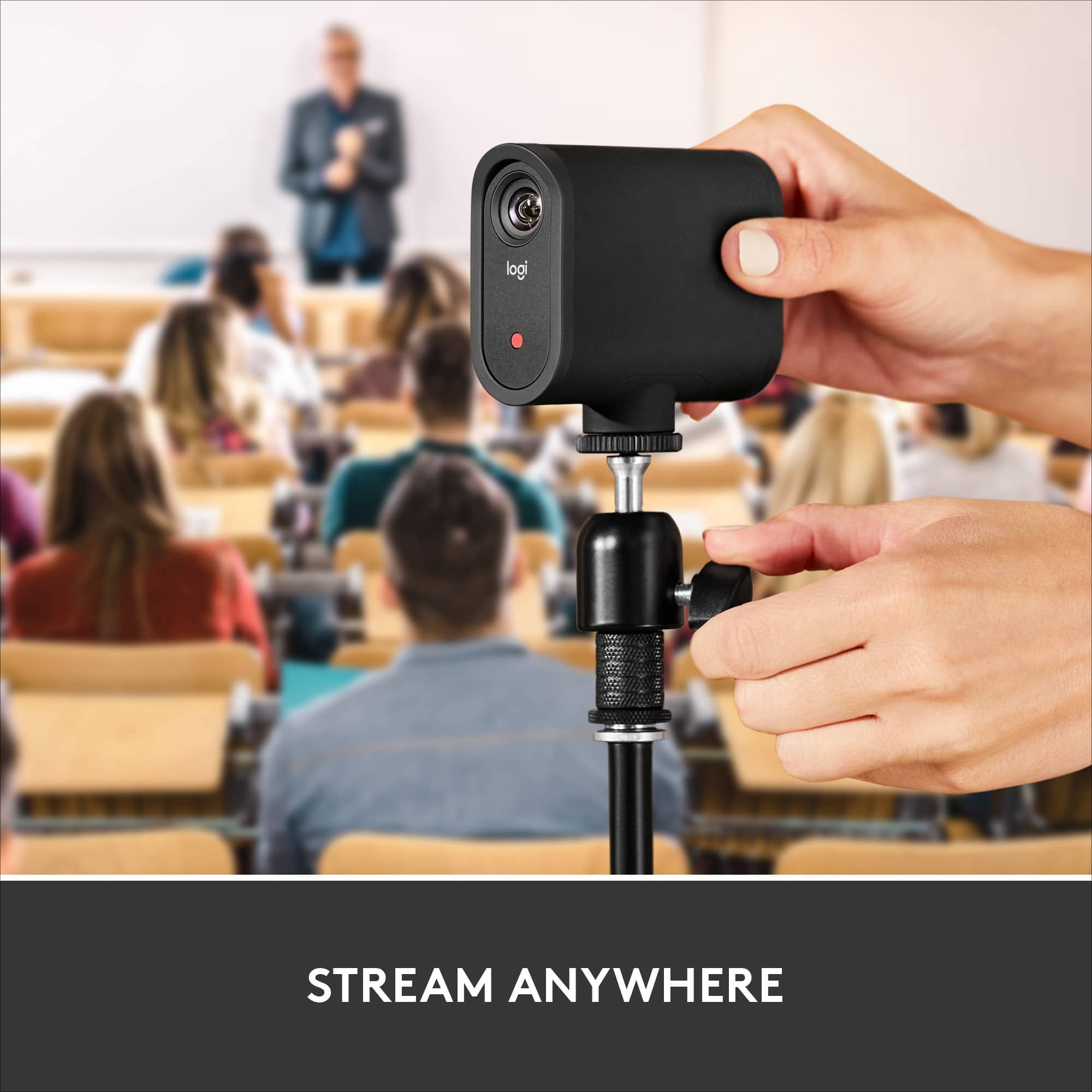 Logitech - Mevo Start Live Streaming HD Action Camera - Black