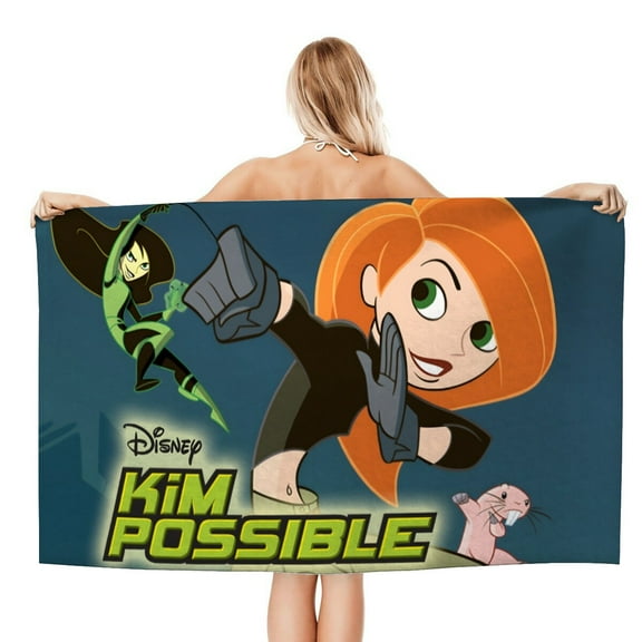 Kim Possible Beach Towel, 29x58 inches Oversized Microfiber, Soft, Quick Dry, Sand Free, Ideal for Bath, Pool, Travel, Gifts for Men, Boys, Teens