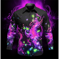 thumbnail image 1 of Camisa informal de moda de subcultura de arte geométrico para hombre, camisa de manga larga con solapa para fiesta callejera Vaion primavera verano 2024, nuevo estilo, 1 of 6
