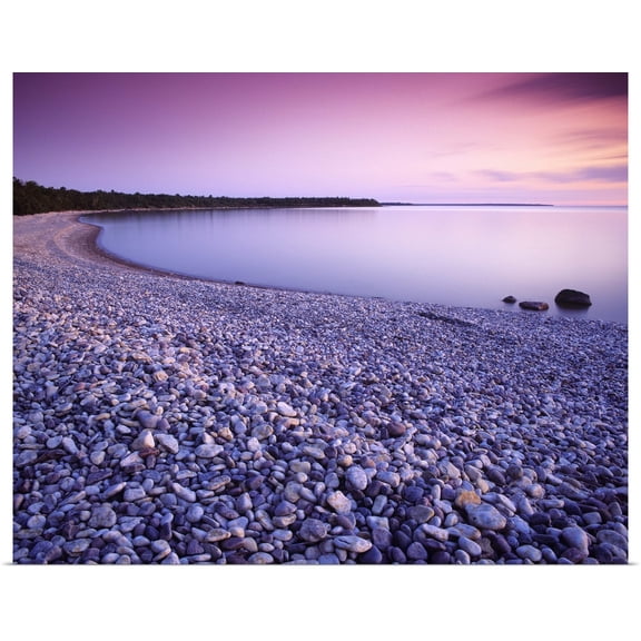 Great BIG Canvas | Rolled Dave Reede Poster Print entitled Hillside Beach, Lake Winnipeg, Manitoba, Canada