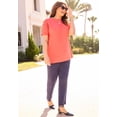 thumbnail image 3 of Catherines Women's Plus Size Suprema Crisscross Elbow Sleeve Tee, 3 of 5