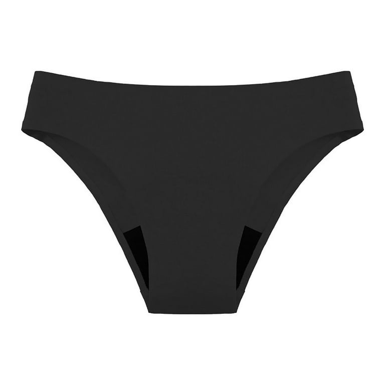 EHTMSAK Period Underwear Swimwear for Women - Menstrual Leakproof Bikini  Bottoms Low Waisted Waterproof Swim Bottoms for Teens, Girls,women Black1 L
