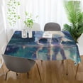 thumbnail image 4 of Qxltty White Unicorn Square Tablecloth 60×90in Thick Wrinkle Resistant Heat Proof Durable Table Cover for Dining Table, 4 of 9