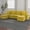 Yellow, variant on 6-Seater Modular Sectional Sofa with Movable Ottoman, Comfy Deep Seat Cloud Couch for Living Room Apartment Office