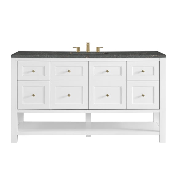 James Martin Vanities 330-V60s-3Pbl Breckenridge 60" Free Standing Single Basin Poplar