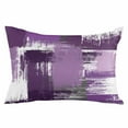 thumbnail image 2 of Abstract Purple Throw Pillow Cover, Modern Geometric Brush Painting Rectangle Decorative Pillow Case Protector Soft Cushion Cover Lumbar Pillowcase for Couch Sofa Bedroom Car Chair Decor 20x30 Inch, 2 of 8
