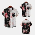 thumbnail image 1 of Chemise Hawaïenne pour Homme à Manches Courtes Imprimée, Boutonnée, Chemises d'Été de Plage, 1 of 9