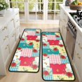 thumbnail image 4 of Kitchen Rugs Sets Of 2,Pioneer Flower Floral Print Pattern Anti Fatigue Kitchen Mat Rugs Non Slip Washable,Decorative Kitchen Floor Mats for Kitchen,Sink,Laundry,17X47 Inch, 4 of 5