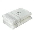 thumbnail image 2 of SKL Home Casual Monogram Bath Towel, "G", White, 2 of 6