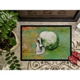 thumbnail image 3 of Day of the Dead Green Skull Doormat 24x36, 3 of 4