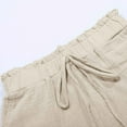 thumbnail image 6 of Women's Summer High Waist Loose Wide Leg Beach Shorts with Pockets Fashion Comfortable Casual Solid Color, 6 of 8