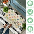 thumbnail image 4 of Happy Easter Door Mat Funny Text Indoor mat,Peeps Farmhouse Welcome Mats Holiday Creative Decorative Seasonal Burlap Welcome Floor Rabbit Mat Switch Mat for Outdoor 17 x 30 in, 4 of 6