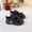 Black, variant on FSYBOA Girls Dress Shoes Size 12(Little Kids), Non Slip Hook and Loop Strap Princess Soft Soled Kids School Uniform Shoes Black